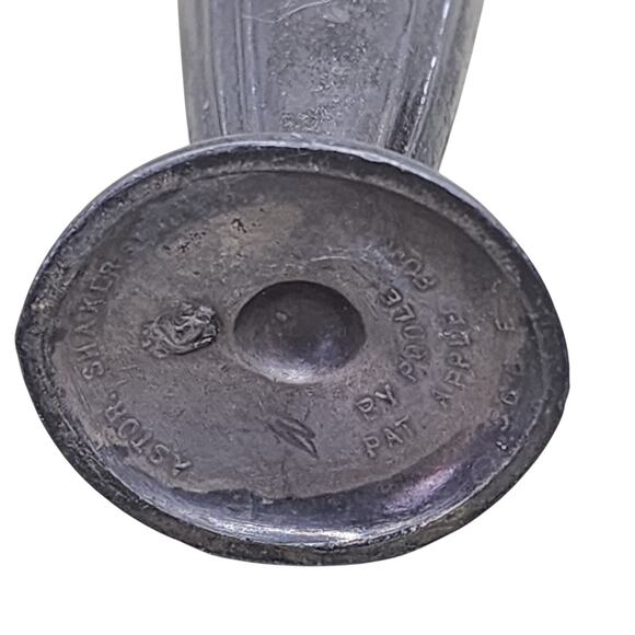 Pair Metal Astor Shaker Set Salt & Pepper By Poole MCM Art Deco - Picture 3 of 8